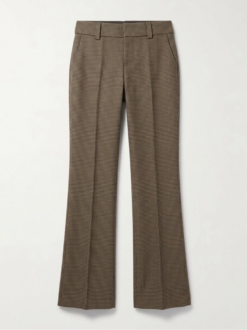 NWOT. Alice + Olivia  Black and tan Houndstooth flare bottom Pants